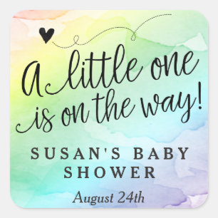 Rainbow Baby Shower Thank You Tag