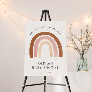 Rainbow Baby Shower Welcome Sign