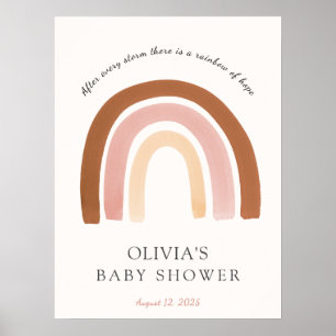 Rainbow Baby Shower Welcome Sign