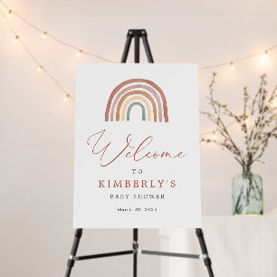 Rainbow Baby Shower Welcome Sign Foam Board