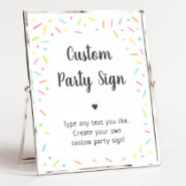 Rainbow Baby Sprinkle Editable Party Sign