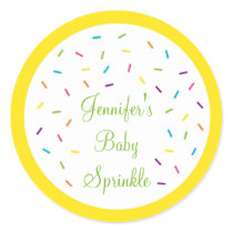 Rainbow Baby Sprinkle Gender Neutral Classic Round Sticker