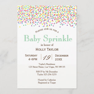 Rainbow Baby Sprinkle Invitation