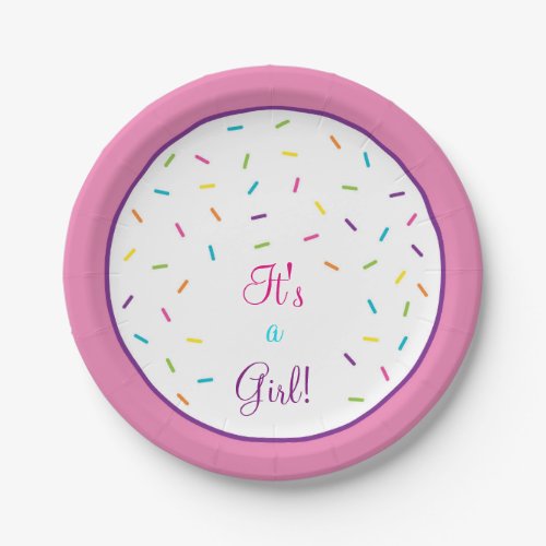 Rainbow Baby Sprinkle Paper Plates