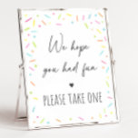 Rainbow Baby Sprinkle Party Favor Sign at Zazzle