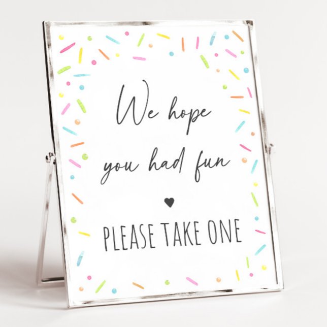 Rainbow Baby Sprinkle Party Favor Sign (Creator Uploaded)