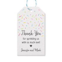 Rainbow Baby Sprinkle Thank You Gift Tags