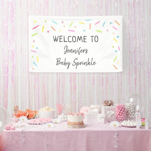 Rainbow Baby Sprinkle Welcome Banner