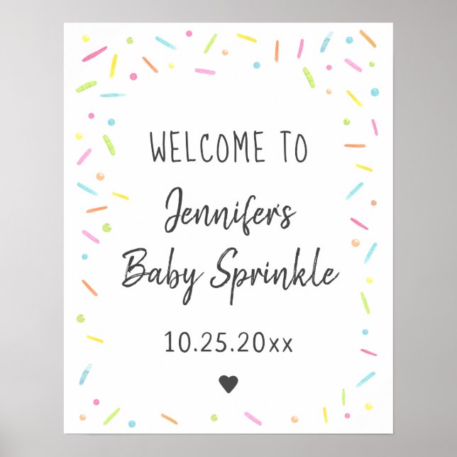Rainbow Baby Sprinkle Welcome Poster (Front)