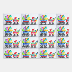 Rainbow Baby Wrapping Paper Sheets