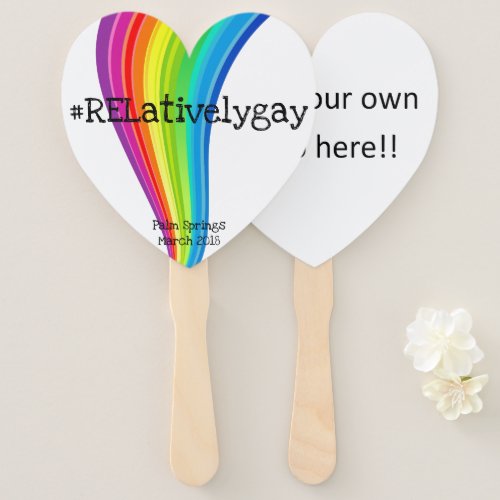 Rainbow Bachelorette Paddles with Custom Photo Hand Fan