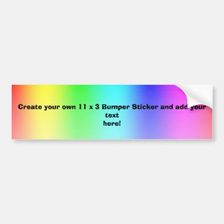 Rainbow Backdrop, Create your own 11 x 3 Sticker