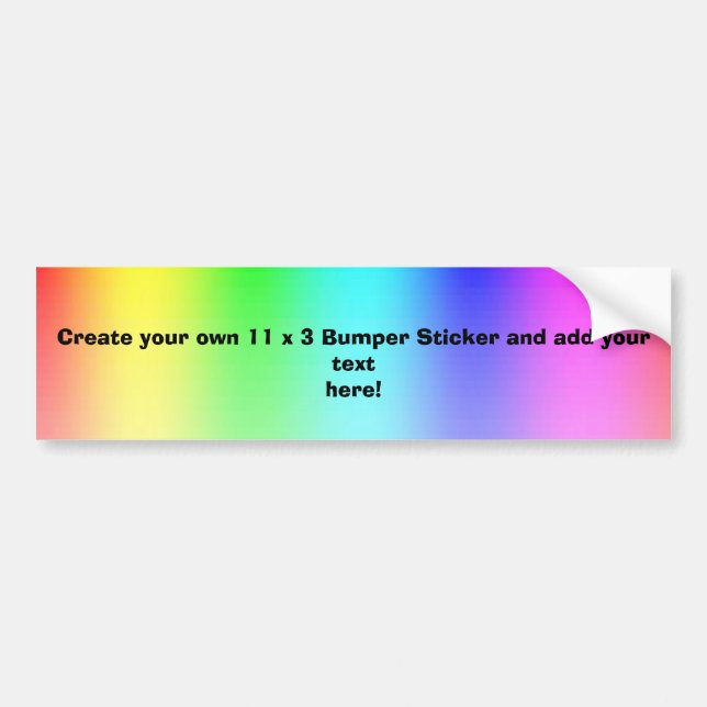 Rainbow Backdrop, Create your own 11 x 3 Sticker (Front)