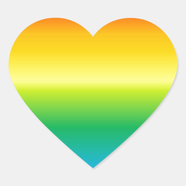rainbow background colourful heart sticker (Front)