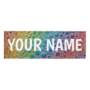 Rainbow background - Customize your own Name Tag