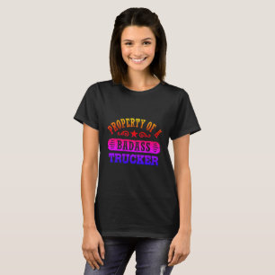 Rainbow Badass Trucker T-Shirt