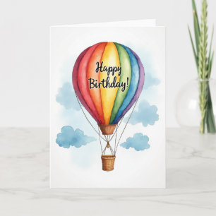 Rainbow Balloon Birthday Card