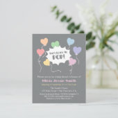Rainbow Balloons Ready to Pop Baby Shower Invitation (Standing Front)