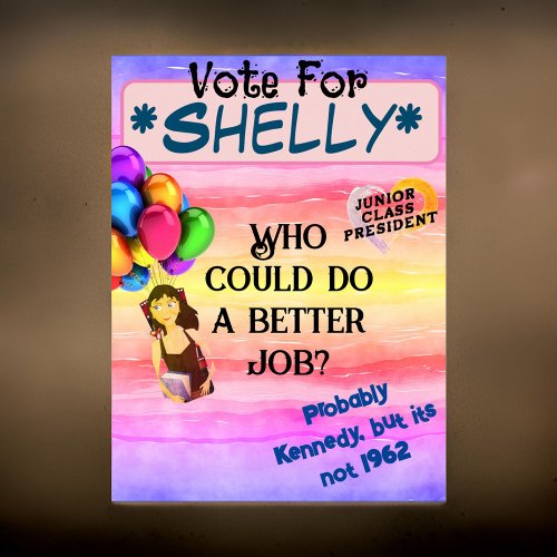 Rainbow Balloons Student Personalized Campaign  Poster