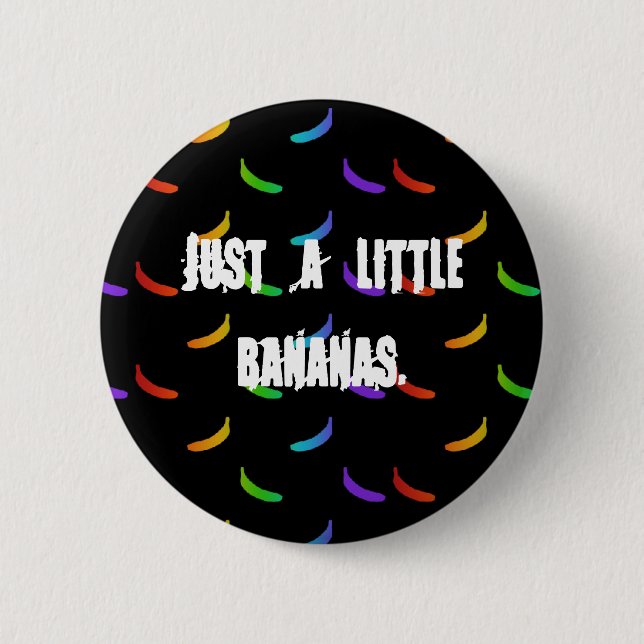 Rainbow Banana Pinback Button (Front)