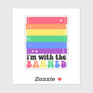 Rainbow Banned Books Sticker