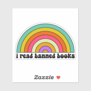 Rainbow Banned Books Sticker