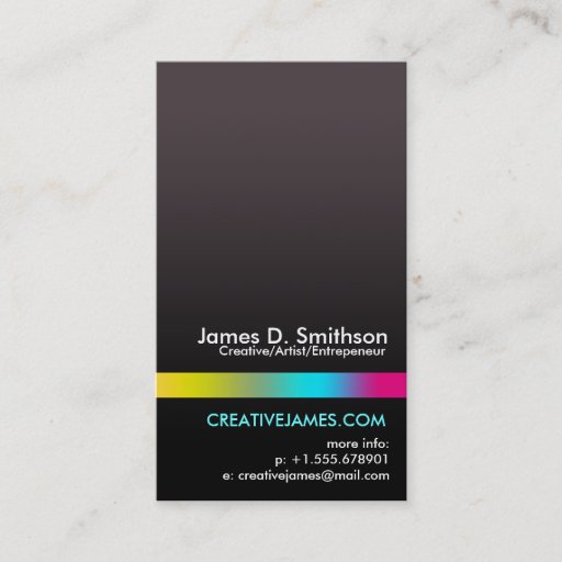 Customizable Rainbow Bar Business Card