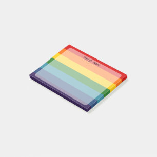 Rainbow Bars Personalized Post-it Notes