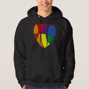 Rainbow Basketball Ball Gay Pride Lgbtq Lgbt Pride Hoodie