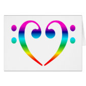 Rainbow Bass Clef Heart (Front Horizontal)