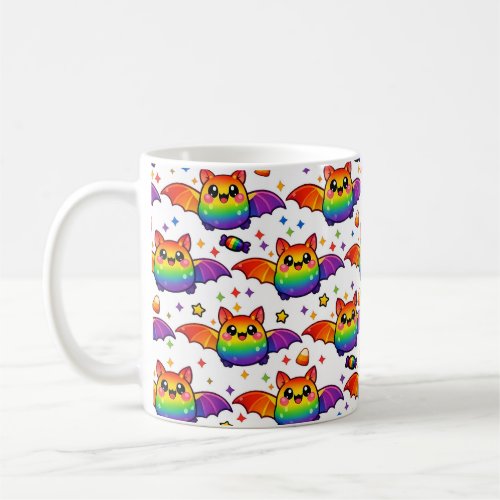驪 Rainbow Bat Starburst Crew Socks Coffee Mug