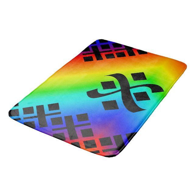 Rainbow Bath Mat (Angled)