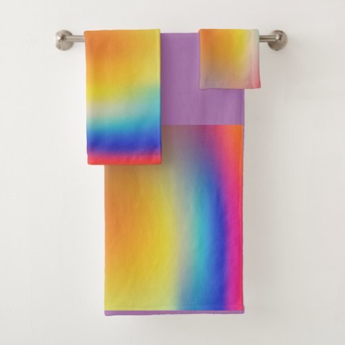 Rainbow Bath Towel Set