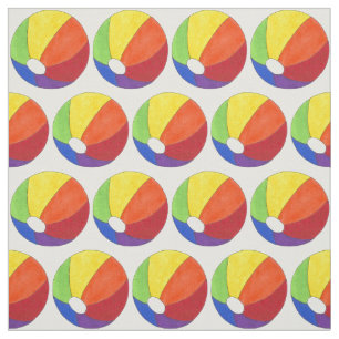 Rainbow Beach Ball Balls Beachball Summer Fabric