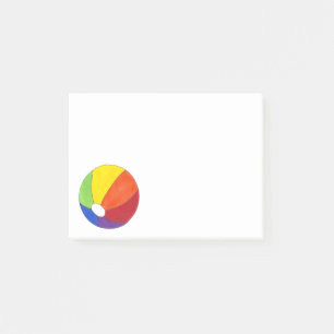 Rainbow Beach Ball Beachball Seashore Summer Fun Post-it Notes