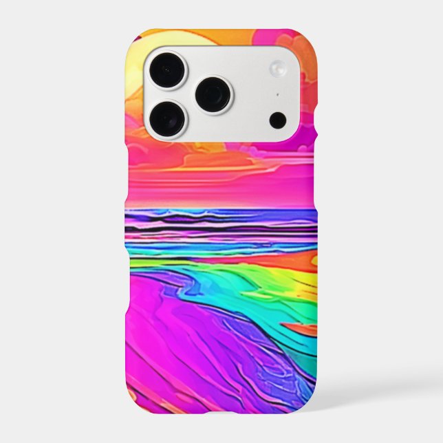 Rainbow Beach: Cartoon Fun Iphone Case (Back)