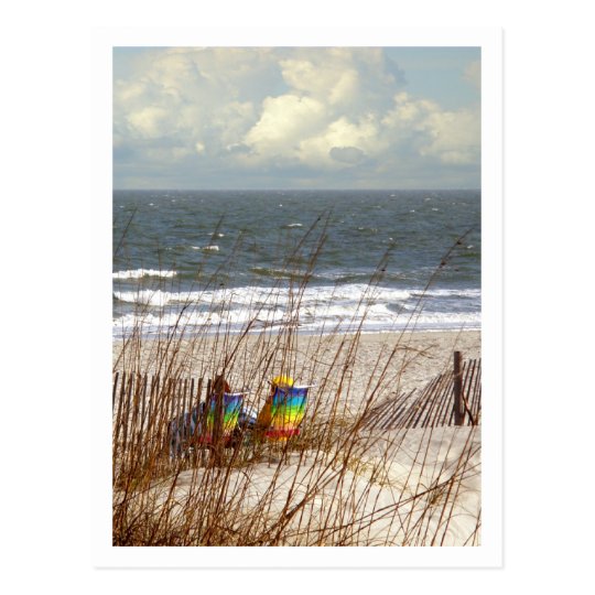 Rainbow Beach Chairs Postcard