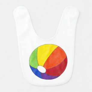 Rainbow Beach Toys Beachball Balls Summer Fun Bib
