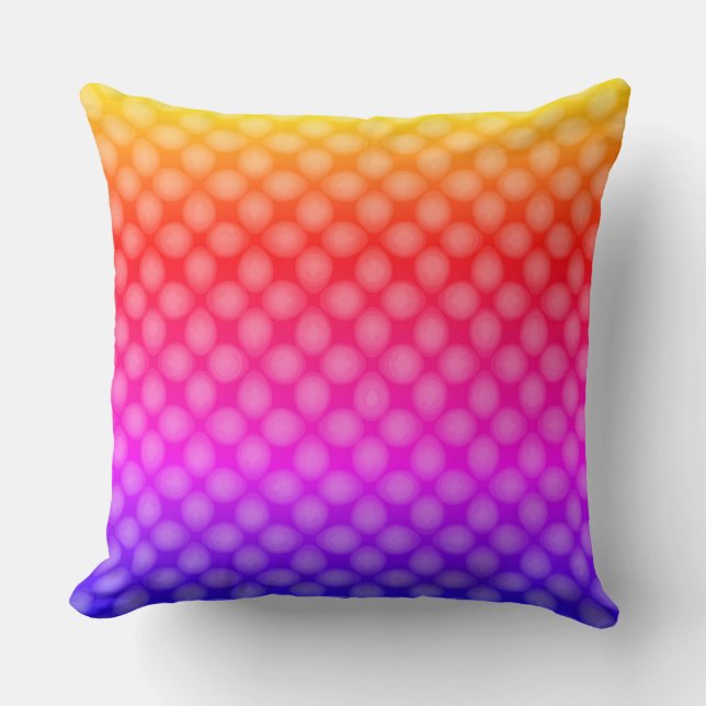 Rainbow Beads  Throw Pillow (Front)