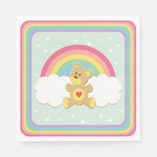 Rainbow Bear Bear Napkin. Napkins