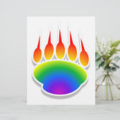 Rainbow Bear Paw Print (Standing Front)