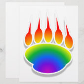 Rainbow Bear Paw Print (Front/Back)
