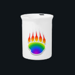 Rainbow Bear Paw Print Pitcher<br><div class="desc">A cute rainbow bear paw print.</div>