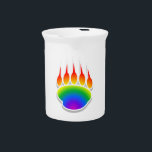 Rainbow Bear Paw Print Pitcher<br><div class="desc">A cute rainbow bear paw print.</div>