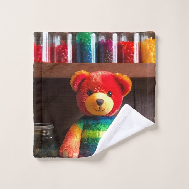Rainbow Bear Wash Cloth (Wash Cloth)