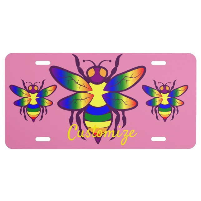 Rainbow Bee Thunder_Cove License Plate (Front)