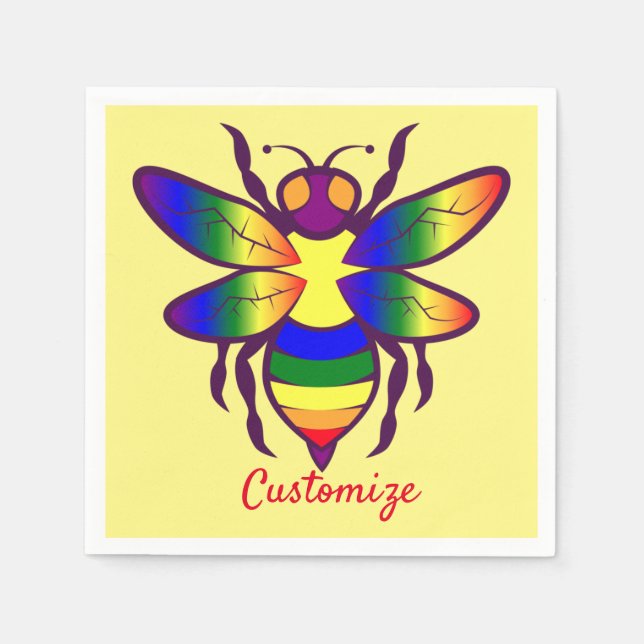 Rainbow Bee Thunder_Cove  Napkins (Front)