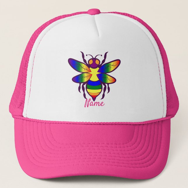 Rainbow Bee Thunder_Cove Trucker Hat (Front)