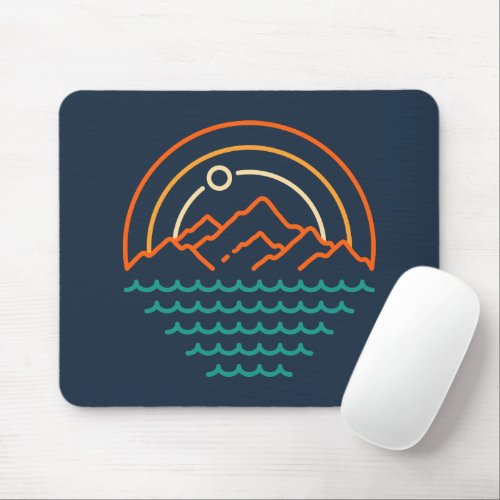 Rainbow Behind the Mountains Mouse Pad