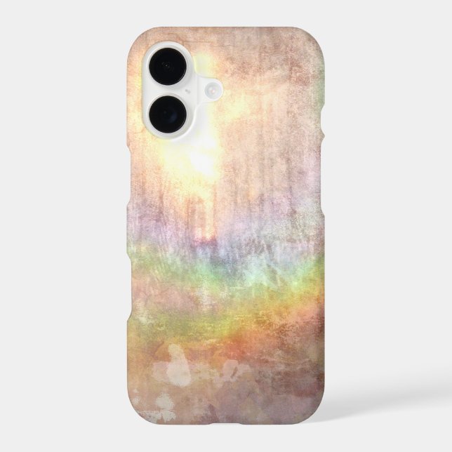 Rainbow Beige Abstract Design Iphone Case (Back)